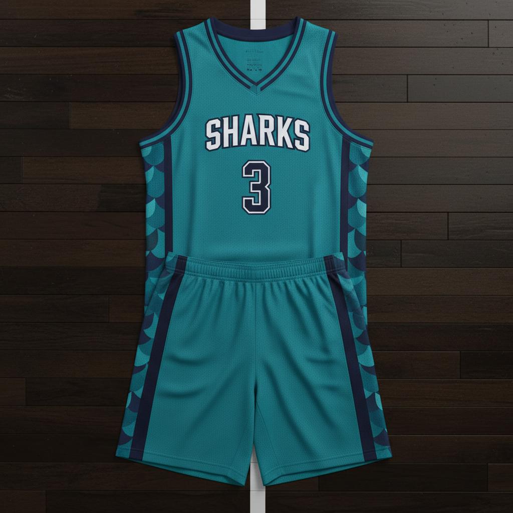 Teal Navy Sharks