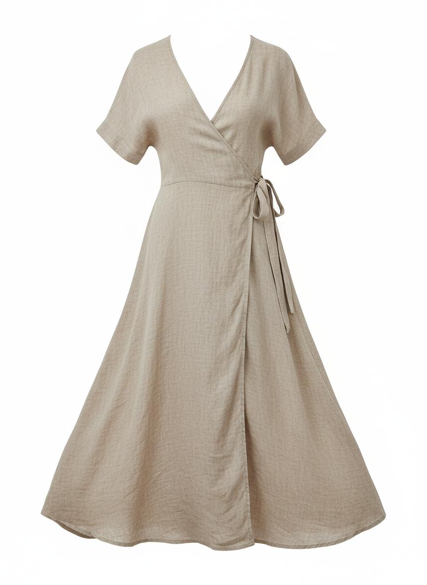 Linen Wrap Dress