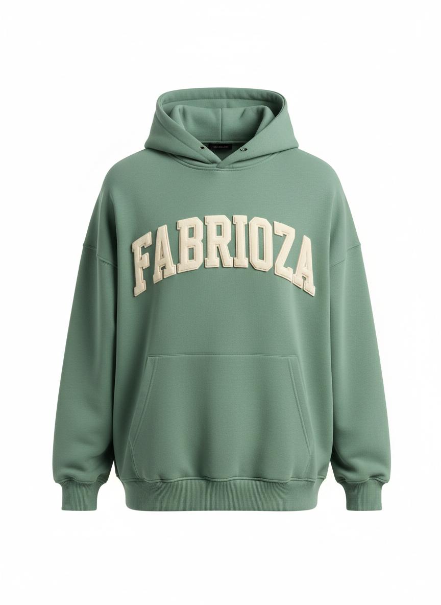Sage Oversized Puff Print Hoodie