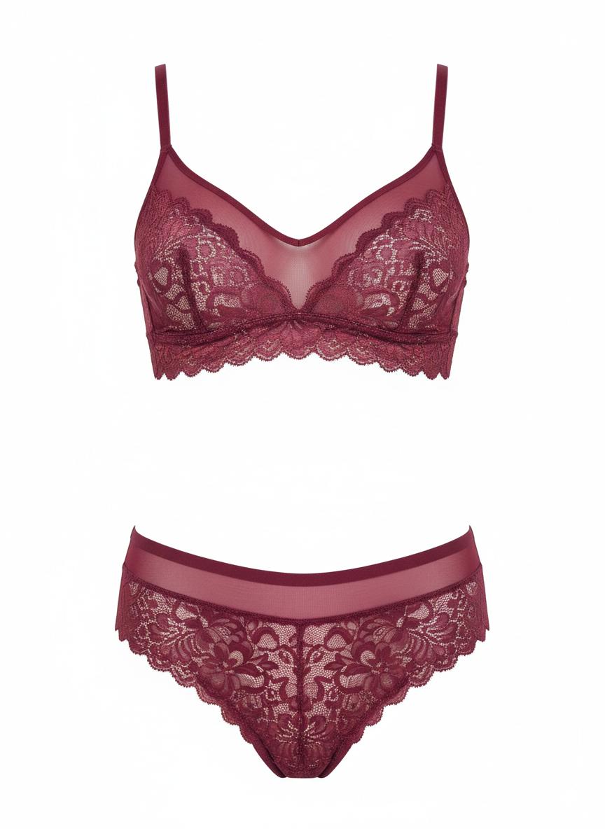 Lace Bralette & Brief Set