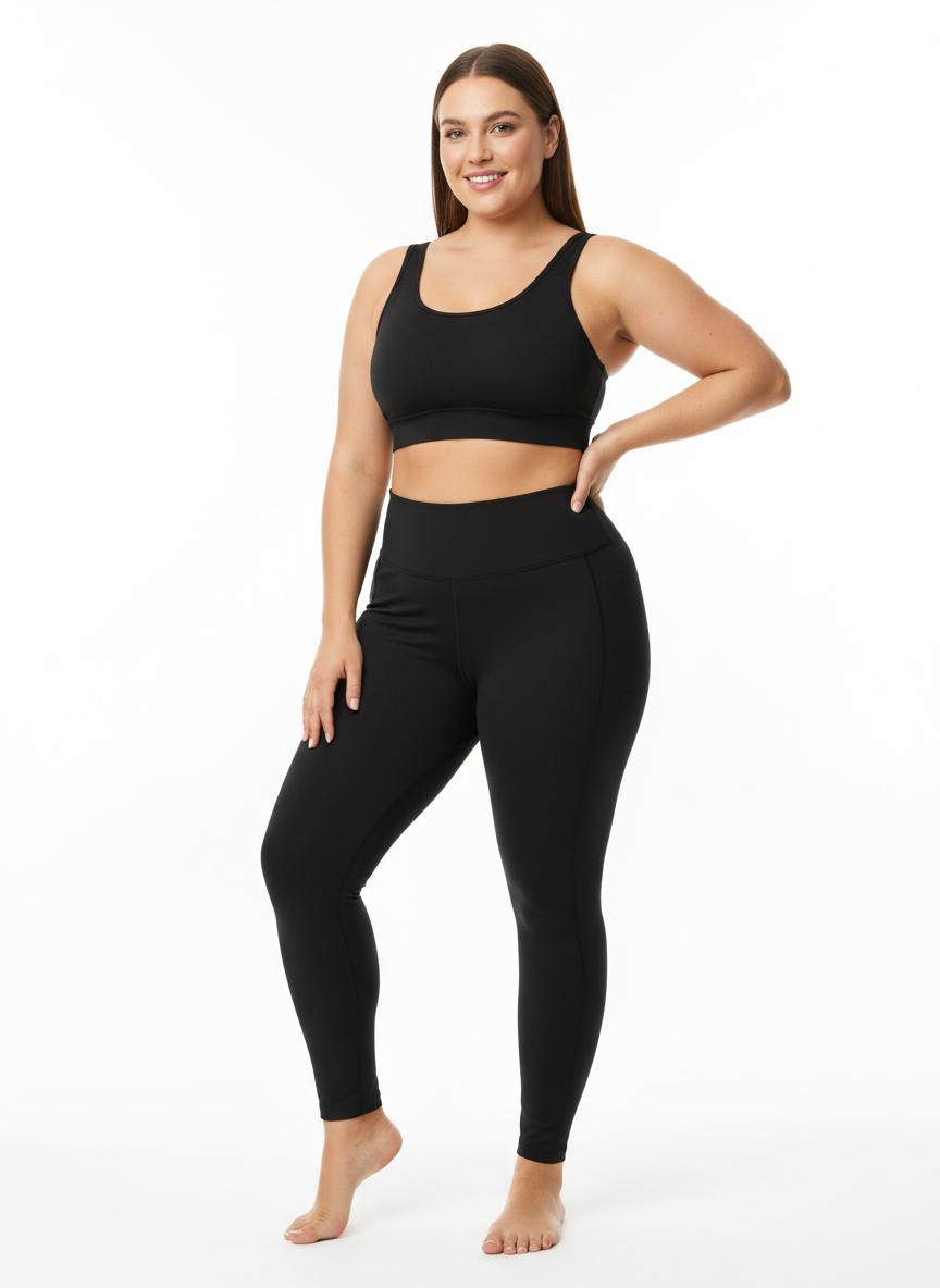 Model wearing FABRIOZA custom activewear set