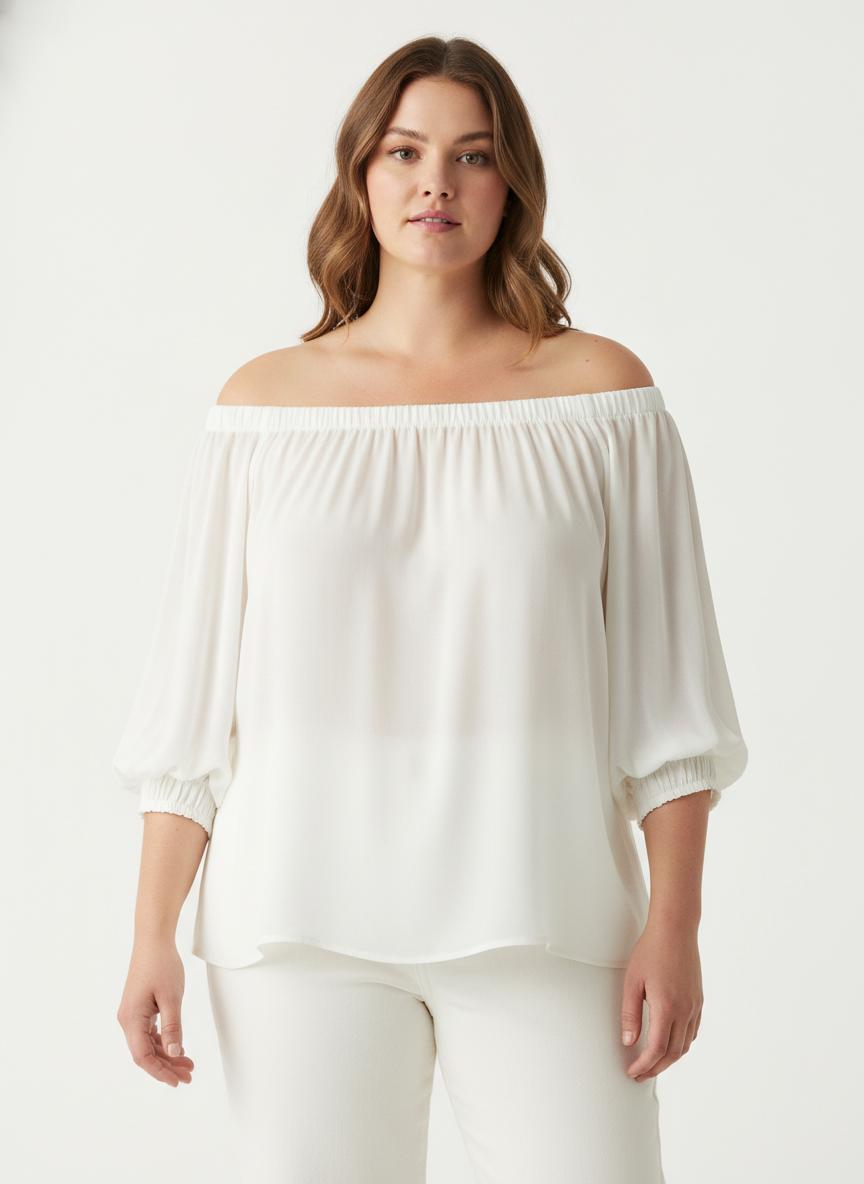 Off-Shoulder Peasant Blouse