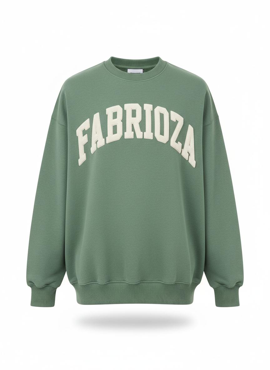 Sage Oversized Puff Crewneck
