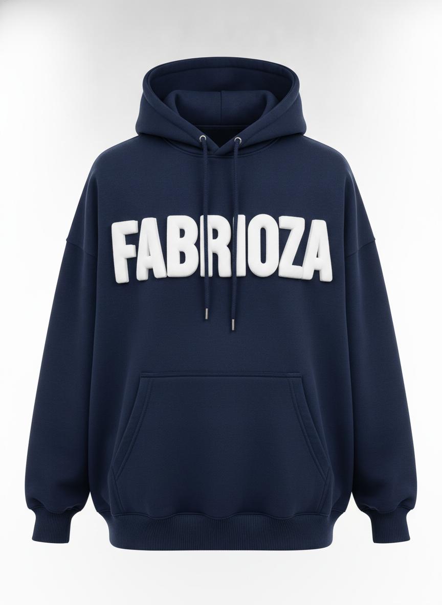 Navy Oversized Puff Hoodie