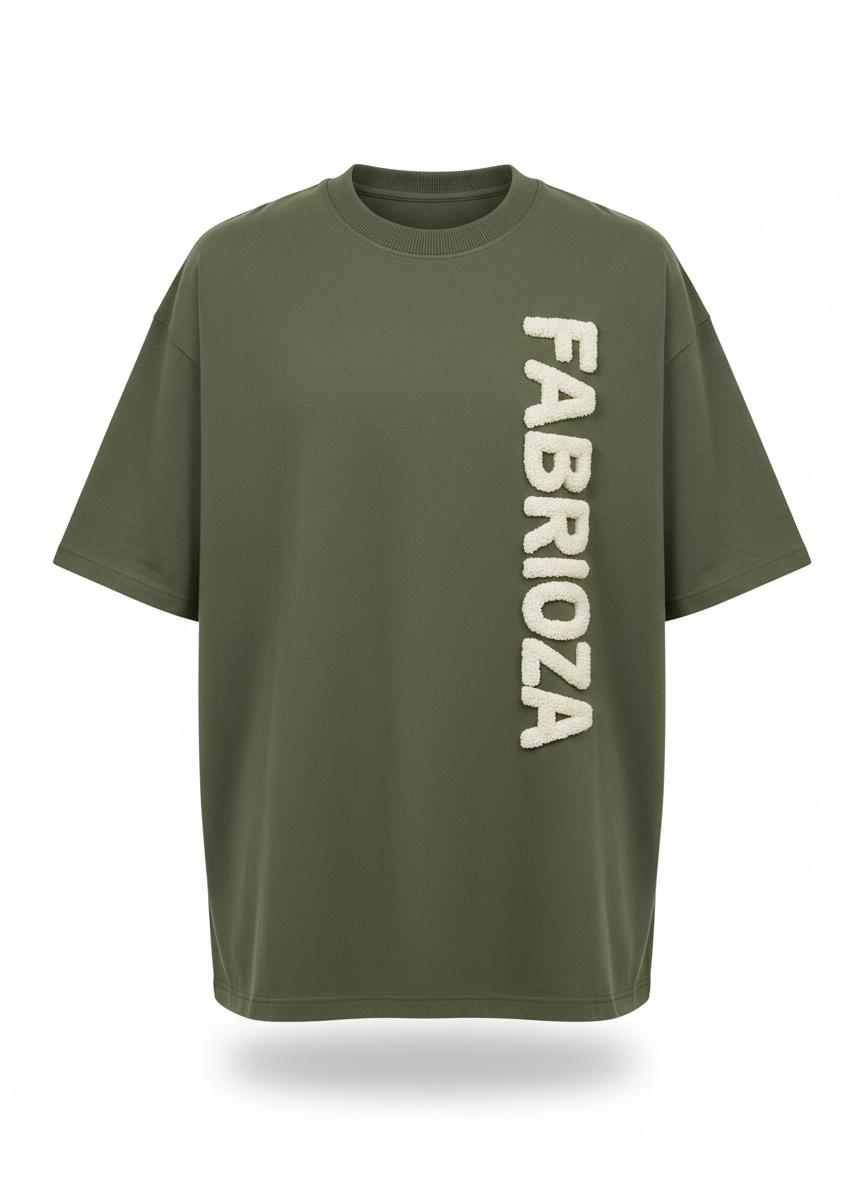Olive Vertical Puff Tee