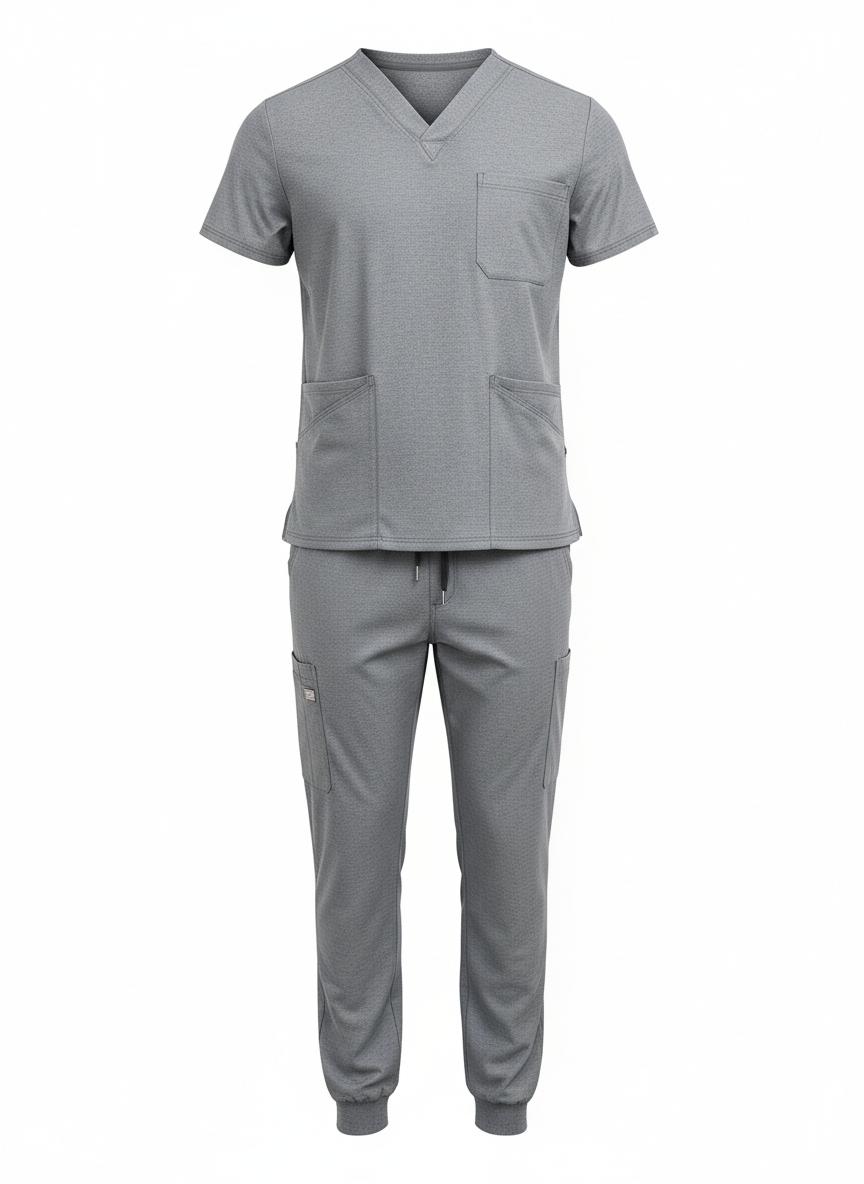 Heather Grey Scrub Set