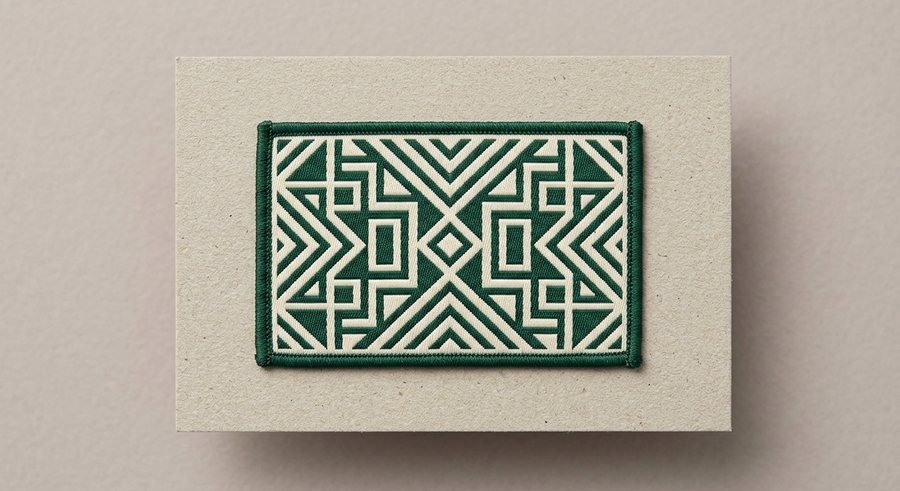 Illustrative render of a woven patch