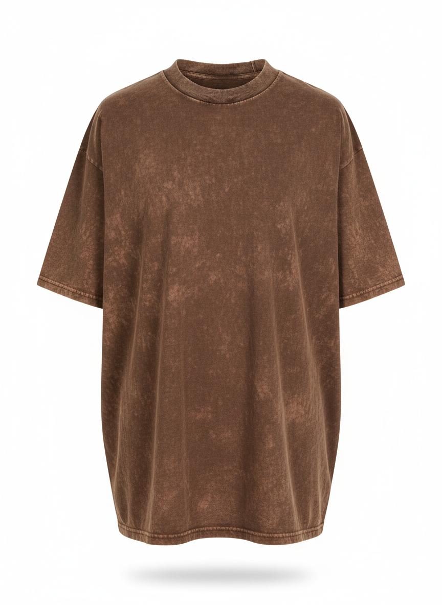 Mocha Oversized Washed T-Shirt