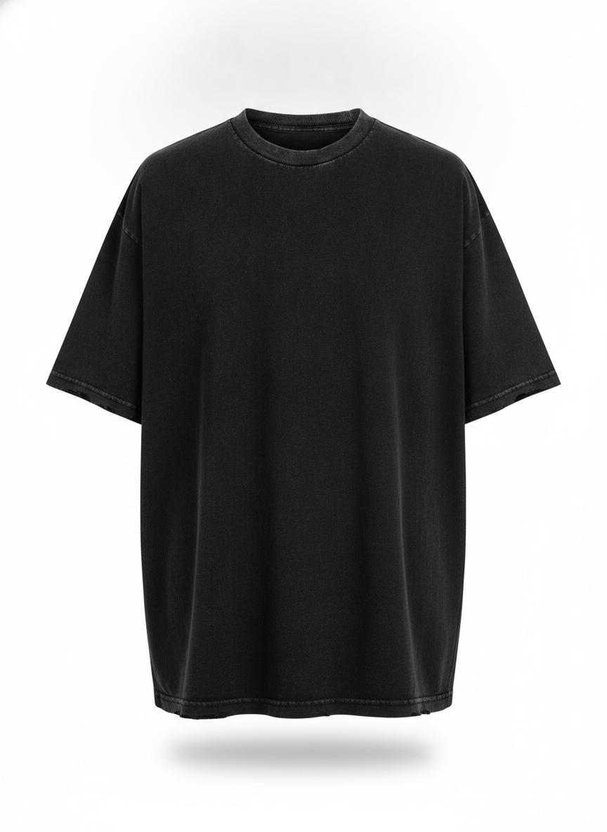 Black Oversized Washed T-Shirt
